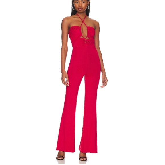 NEW Revolve Red Jumpsuit - Size XS - Picture 1 of 3